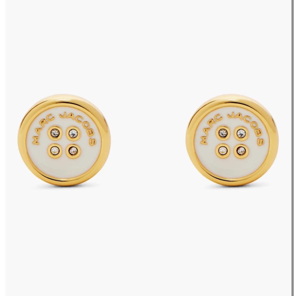 Marc Jacobs Button Stud Earrings brand new Giftable